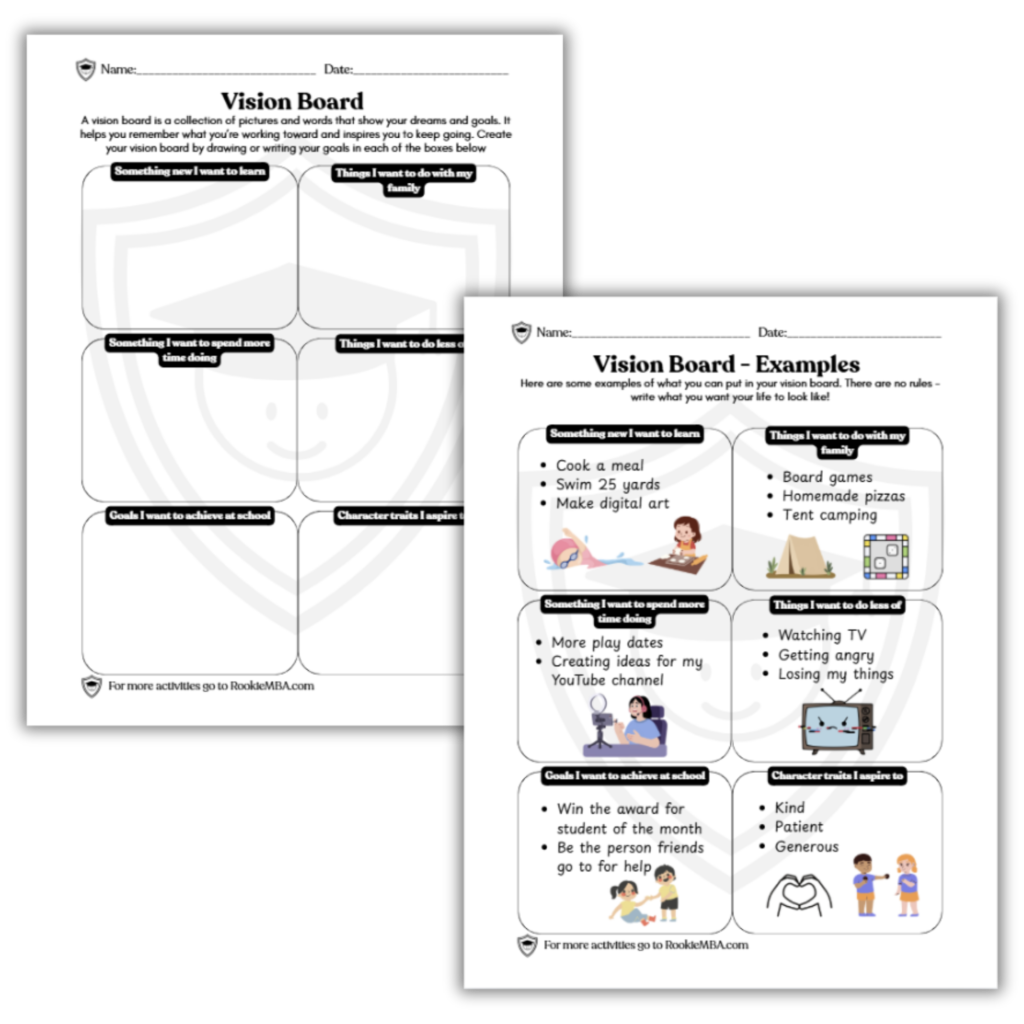 Vision Board for Kids Printable