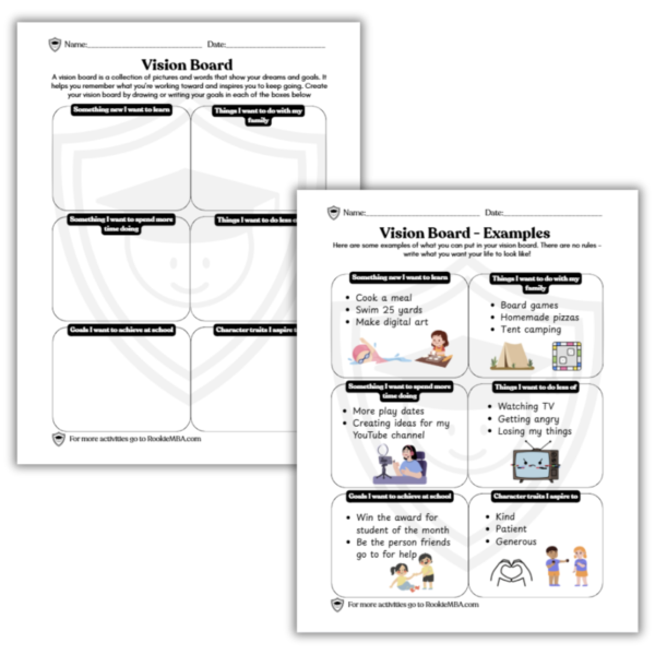 Vision Board for Kids Printable