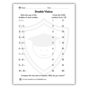 Doubles Addition Practice Worksheet