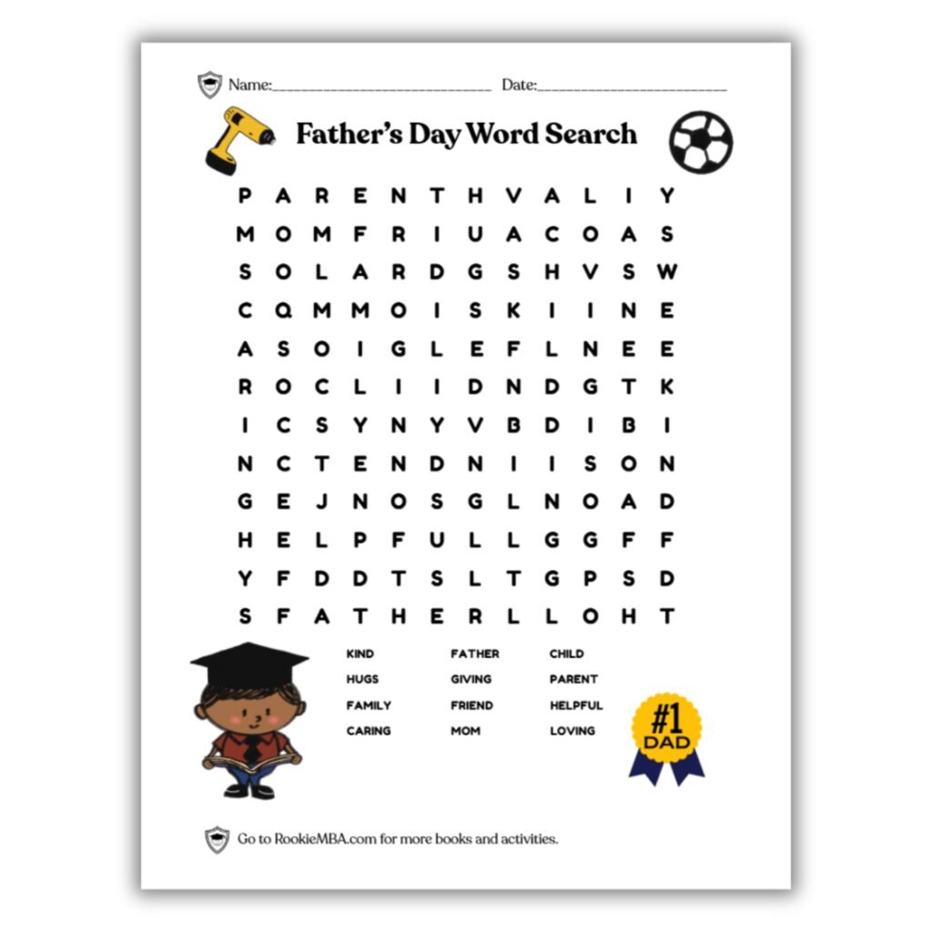 Fathers Day Word Search Printable