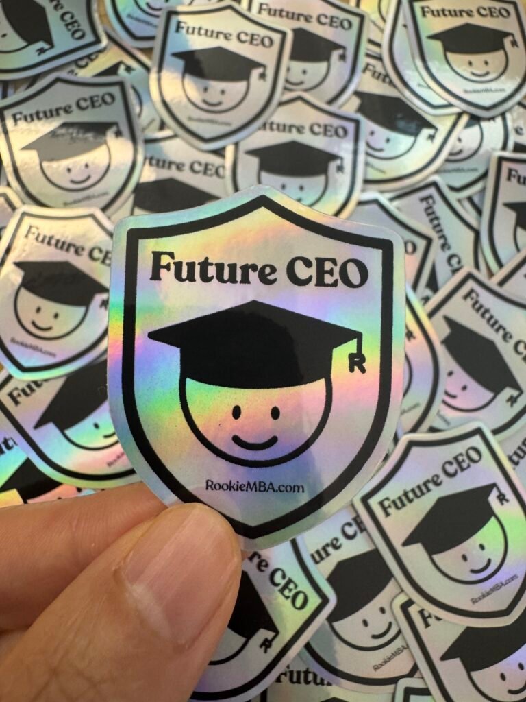 Future CEO holographic sticker