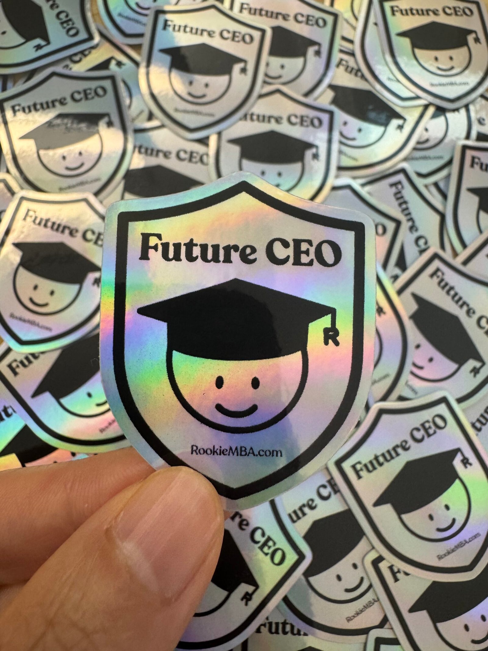 Future CEO holographic sticker