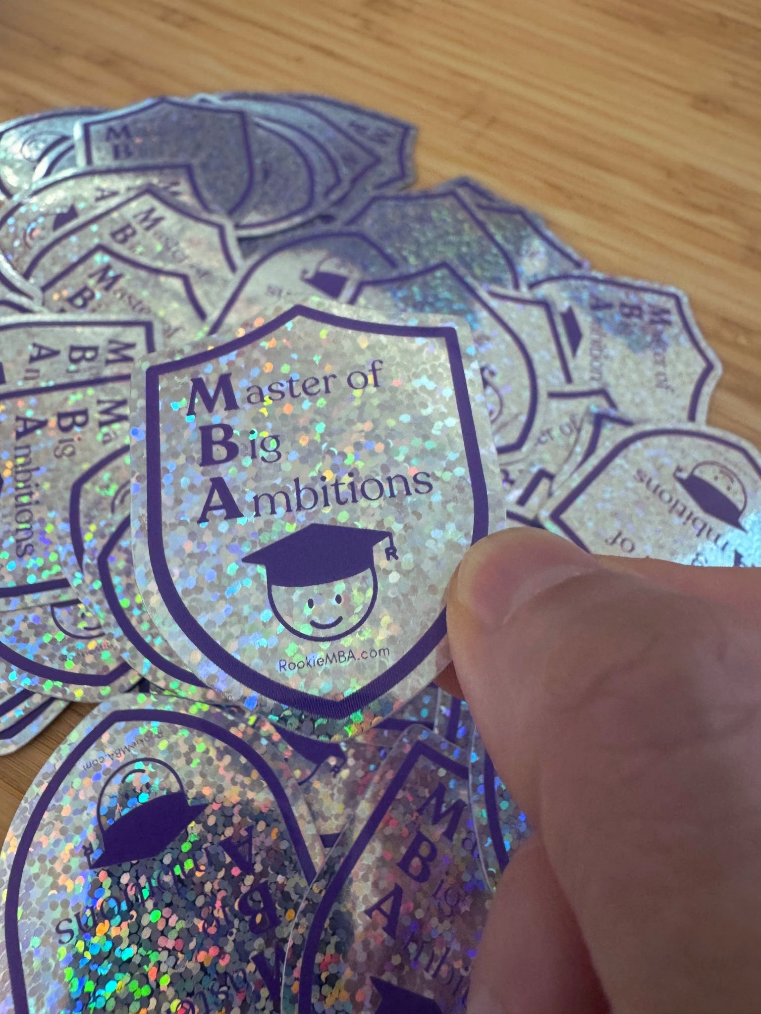 Master of Big Ambitions Holographic Dot Sticker (Pack of 5) - Image 2